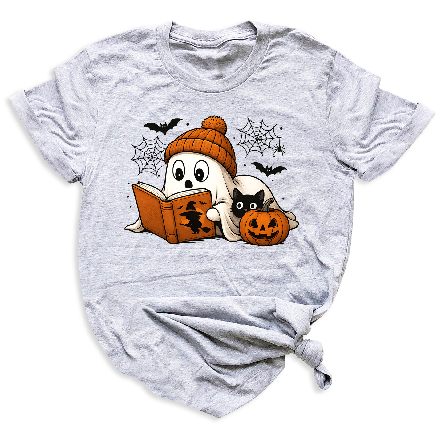 Reading Ghost Halloween Shirt – Book Lover Spooky Season Tee