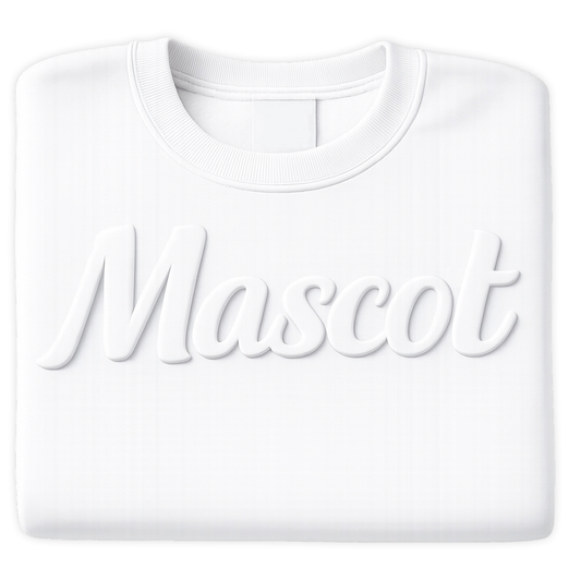 Custom Team Name Embossed Puff Sweatshirt – 3D Raised Text Mascot Sweater