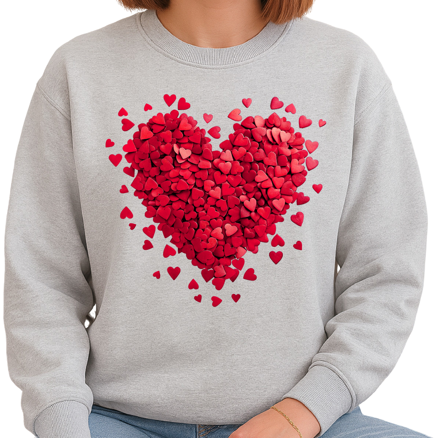 Flying Hearts Valentine Sweatshirt for Women – Cute Red Heart