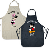 Custom Disney Family Apron – Mickey & Minnie “Master Chef” Matching Christmas Aprons