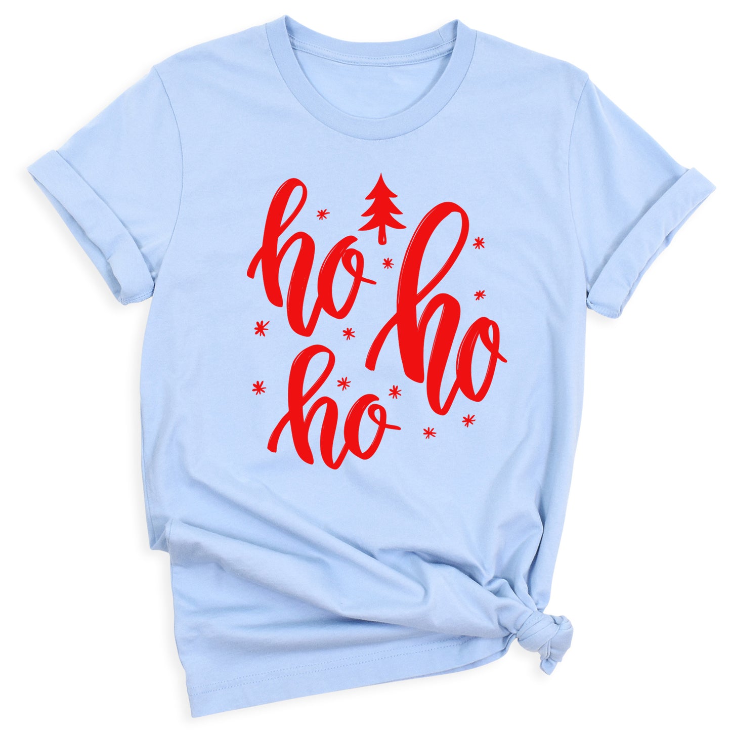 Cute Ho Ho Ho Christmas T-Shirt โ Santa Holiday Shirt for Women & Men