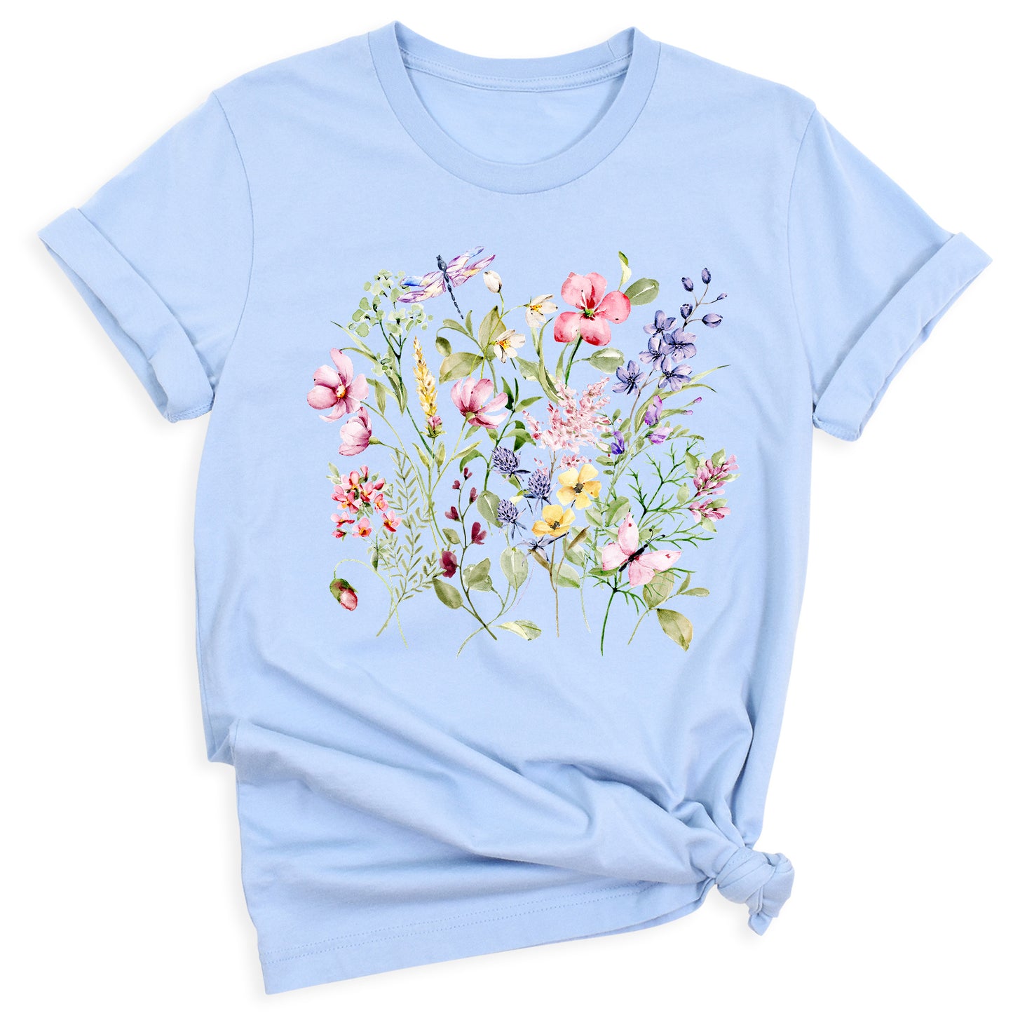 Wildflower Shirt โ Vintage Floral Boho Tee for Women