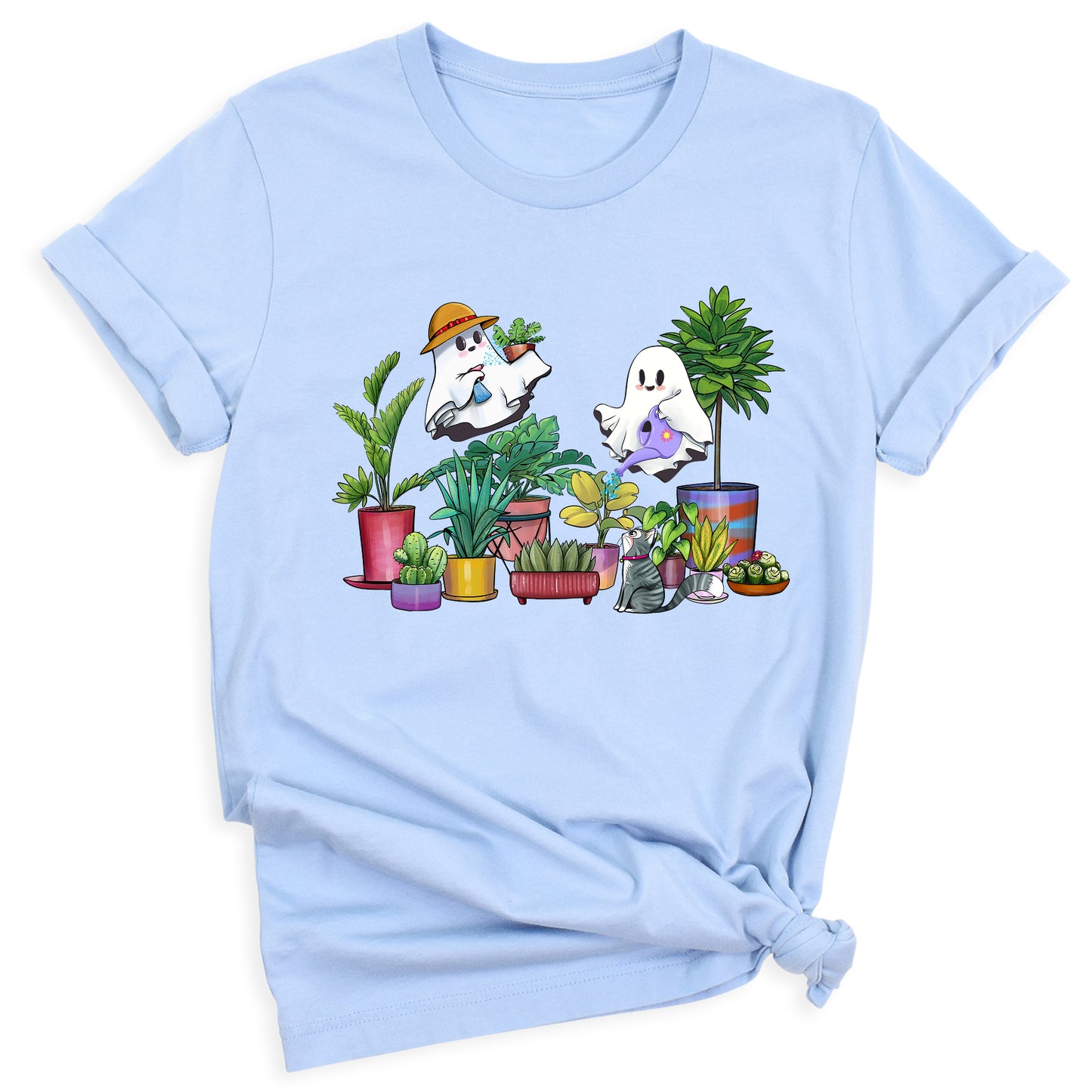 Halloween Ghost Plant Shirt – Garden Lover Tee | Cactus & Succulent Botanical Shirt