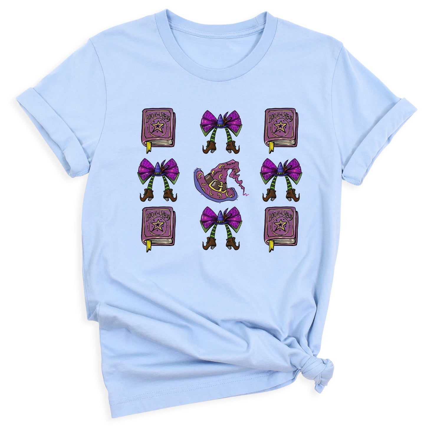 Halloween Witch Hat Shirt – Coquette Bow Tee, Spooky Season Outfit for Women