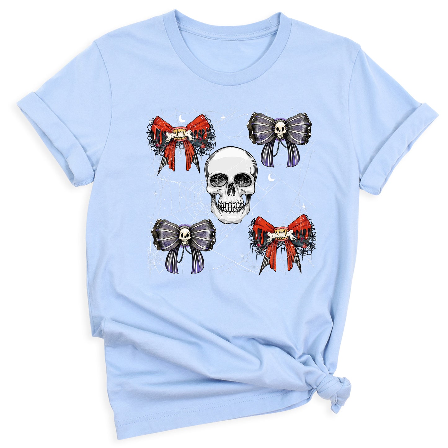 Halloween Skeleton Shirt with Bow – Halloween Party Tee for Girls