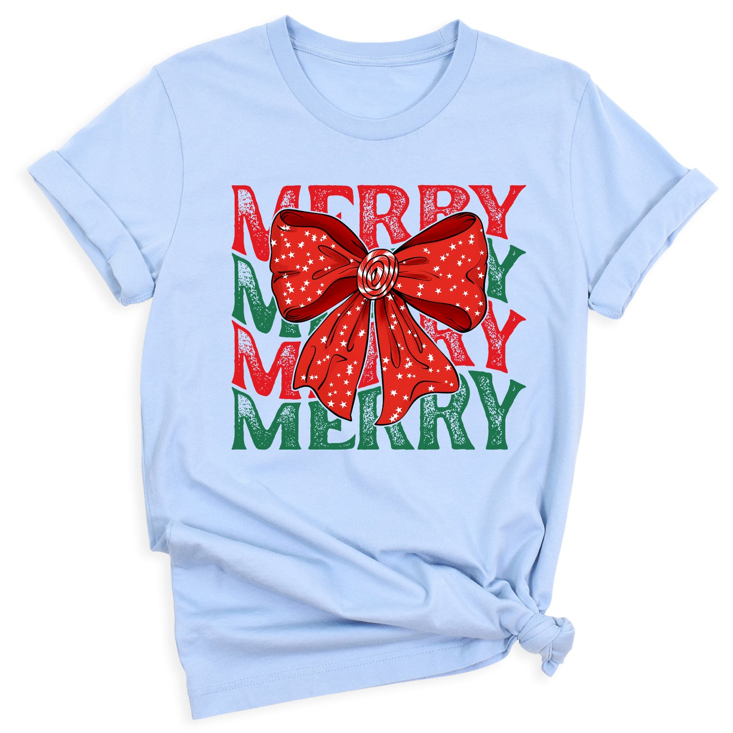 Merry Christmas Bow Shirt β Cute Coquette Holiday Tee for Women & Girls, Festive Family Xmas Top