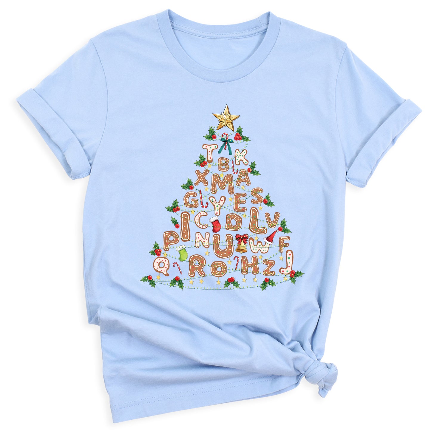 Alphabet Christmas Tree Shirt – Teacher Holiday Party Tee