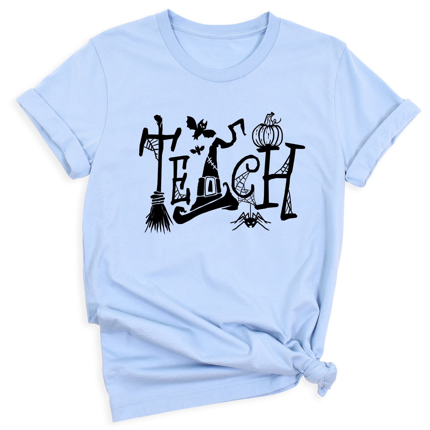 Halloween Teach T-Shirt – Cute Pumpkin School Shirt, Fall Teacher Tee for Spooky Season