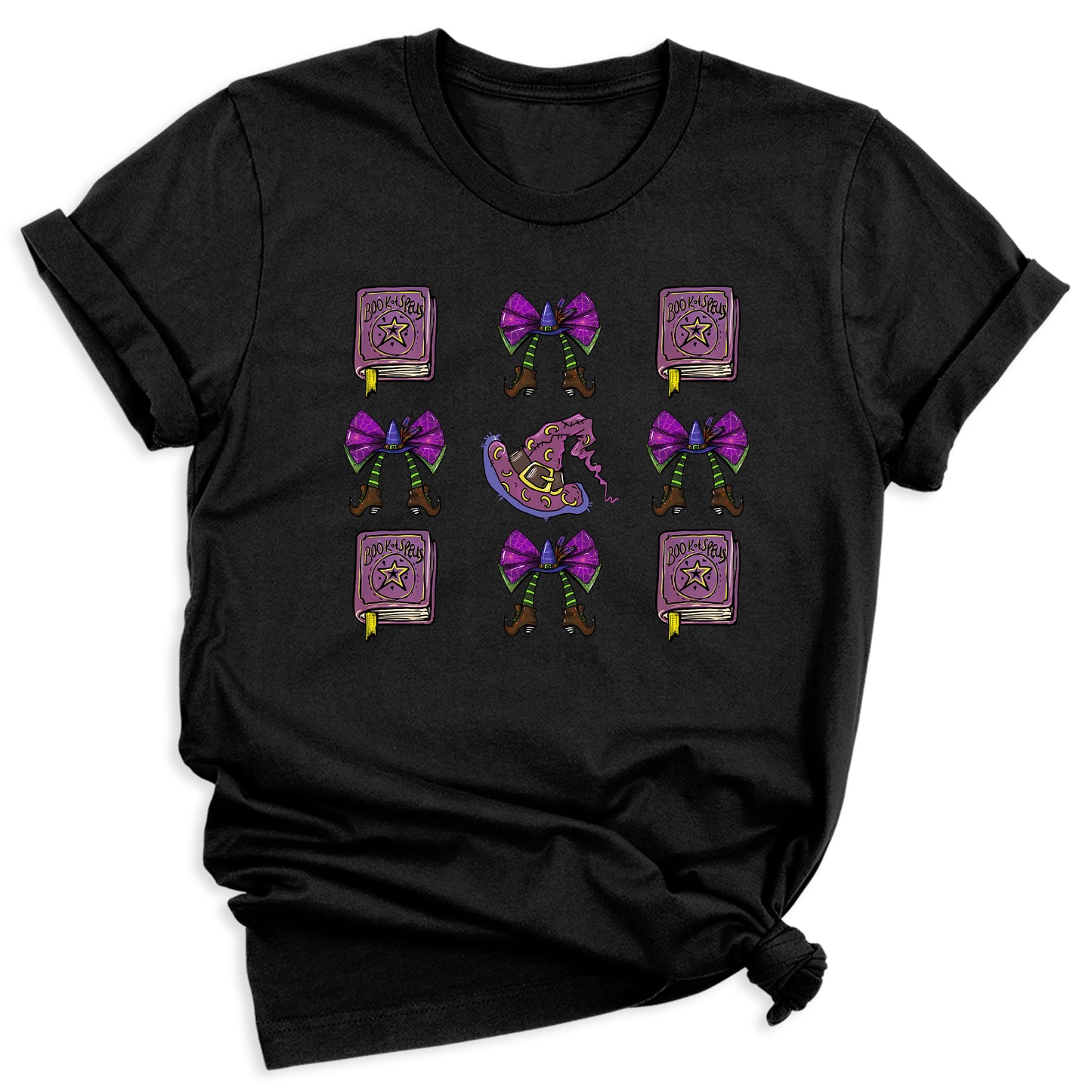 Halloween Witch Hat Shirt – Coquette Bow Tee, Spooky Season Outfit for Women