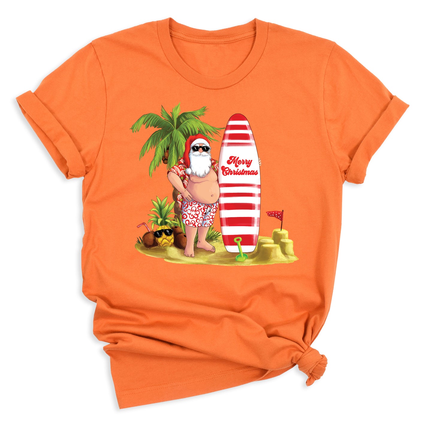 Beach Party Christmas Shirt β Santa Surfing Holiday Tee