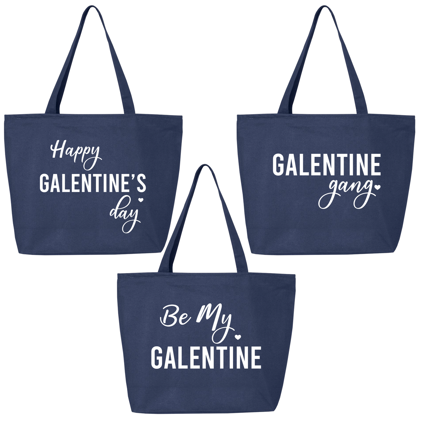 Galentine Gang Tote Bag – Zippered Galentines Day Canvas Bag