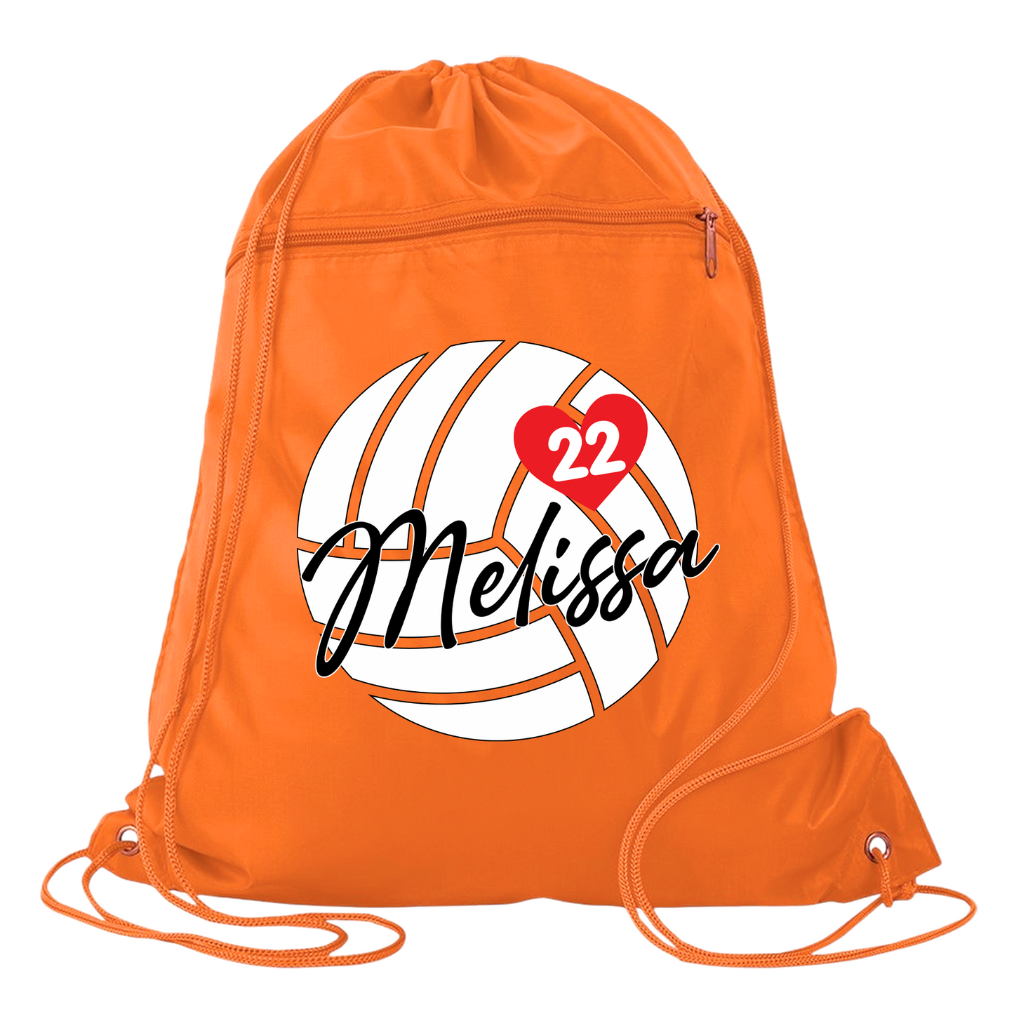 Personalized Volleyball Drawstring Bag β Custom Name Sport Bag for Girls, Volleyball Team Cinch Pack, Volleyball Player Gift Bag