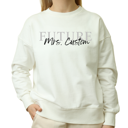 Custom Future Mrs Sweatshirt, Personalized Engagement Gift for Bride