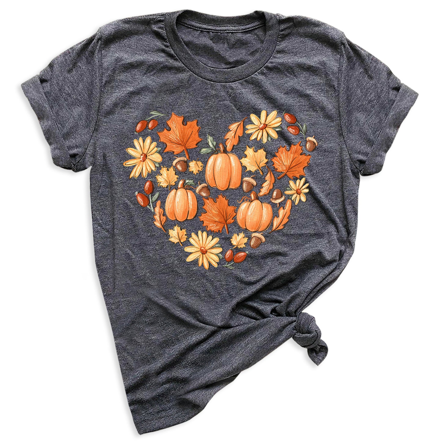 Thanksgiving Pumpkin Heart Shirt β Fall Harvest Graphic Tee