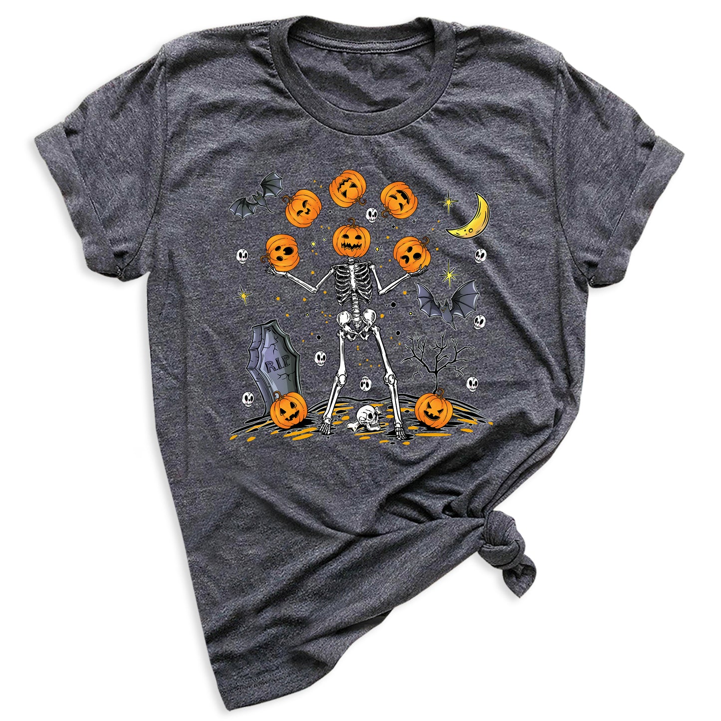 Halloween Skeleton Shirt – Pumpkin Face Tee | Funny Spooky Season Shirt