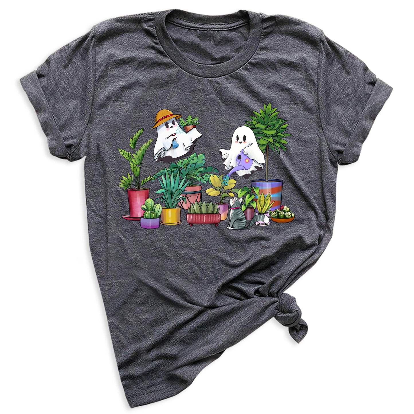 Halloween Ghost Plant Shirt – Garden Lover Tee | Cactus & Succulent Botanical Shirt