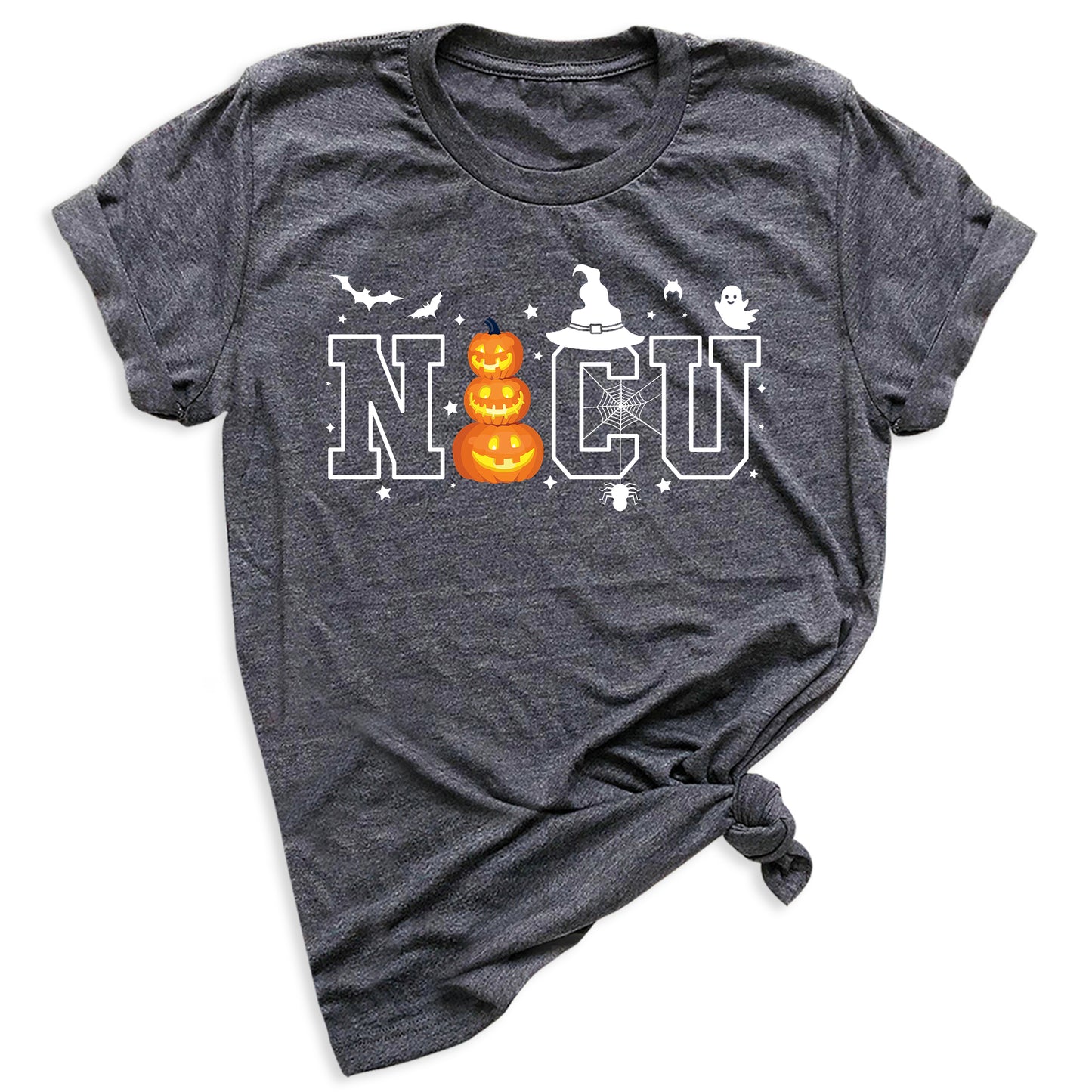 Halloween NICU Nurse T-Shirt – Pumpkin Face Spooky Season Tee, Funny Halloween Shirt for Nurses