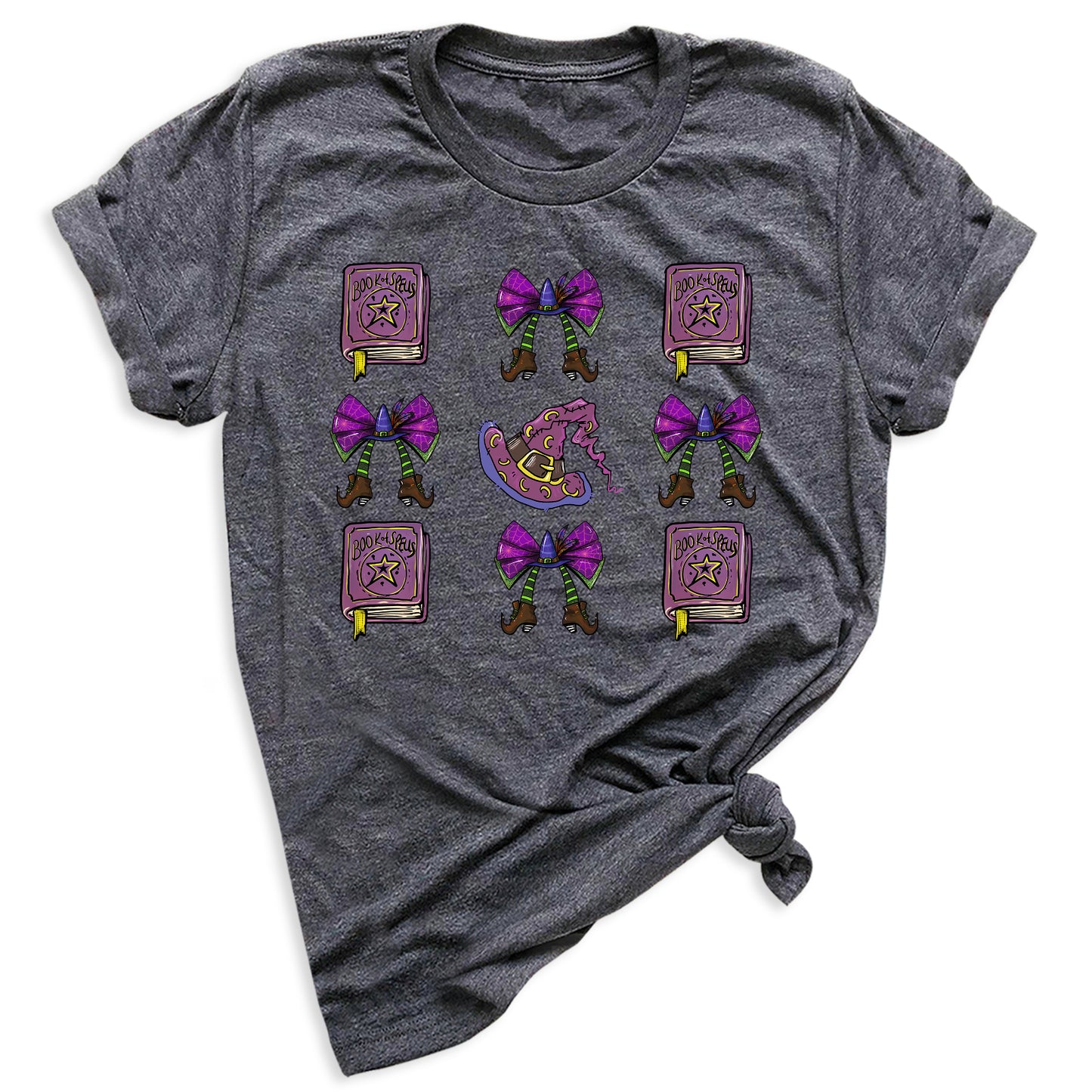 Halloween Witch Hat Shirt – Coquette Bow Tee, Spooky Season Outfit for Women