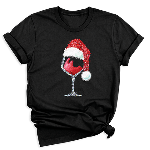Festive Santa Champagne Glass Shirt