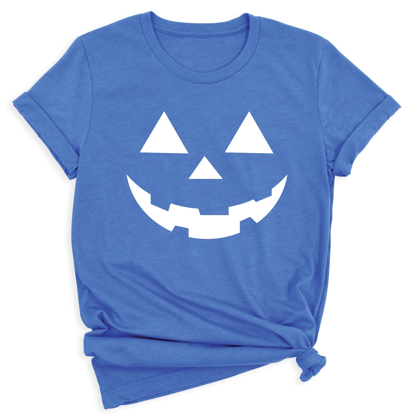 Pumpkin Face Halloween T-Shirt | Cute Orange Jack O’Lantern Tee for Women & Couples