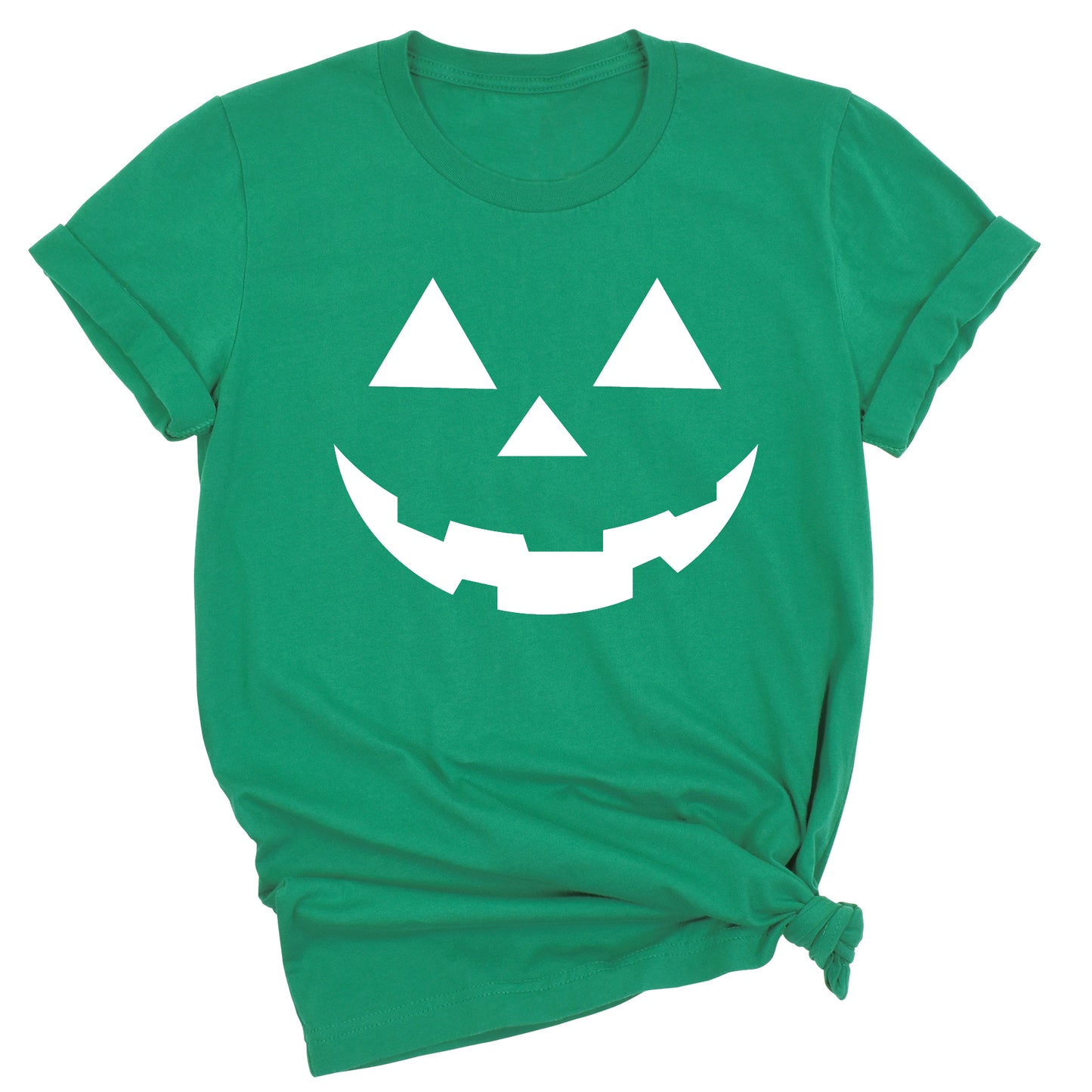 Pumpkin Face Halloween T-Shirt | Cute Orange Jack O’Lantern Tee for Women & Couples
