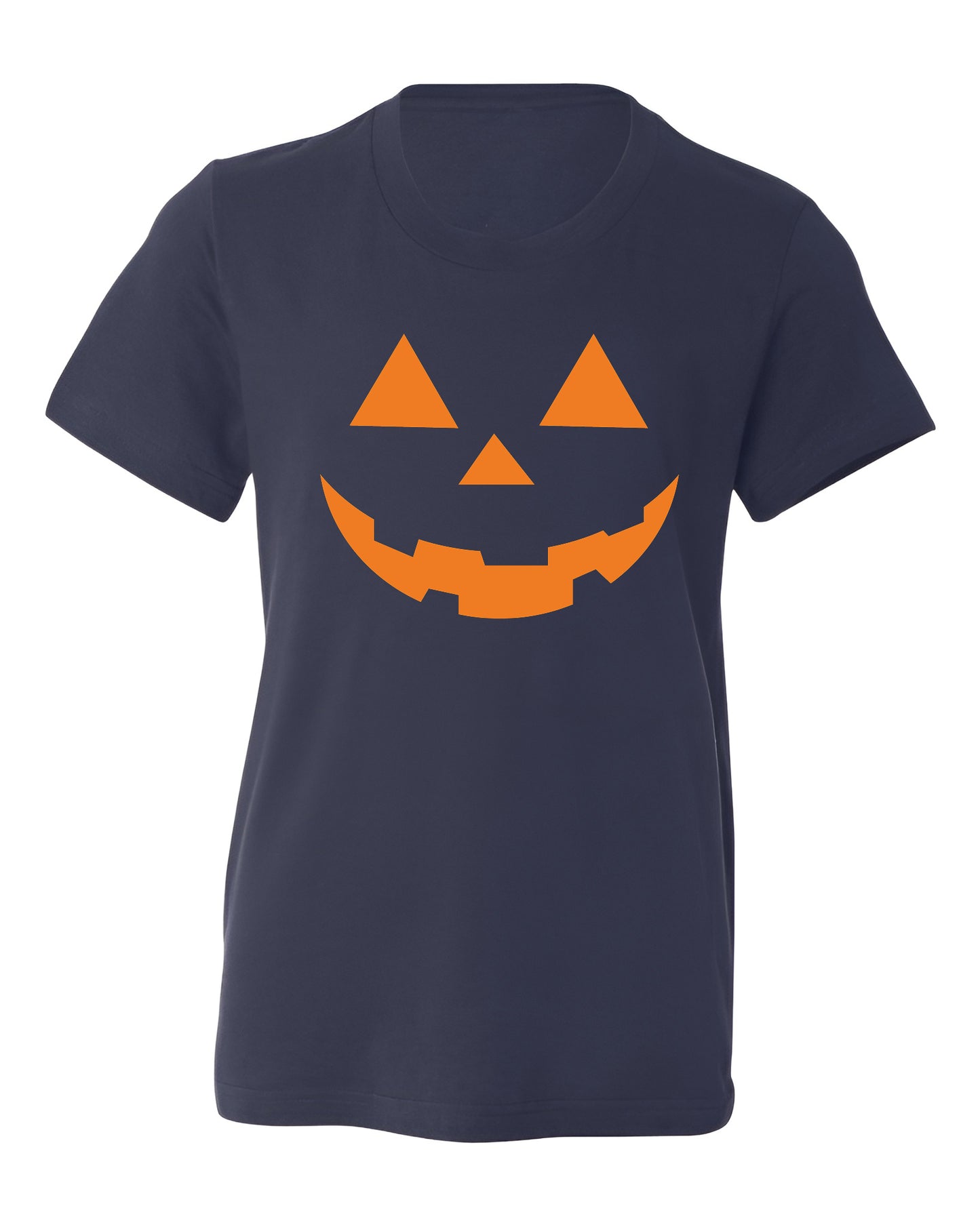Pumpkin Face Halloween T-Shirt | Cute Orange Jack O’Lantern Tee for Women & Couples