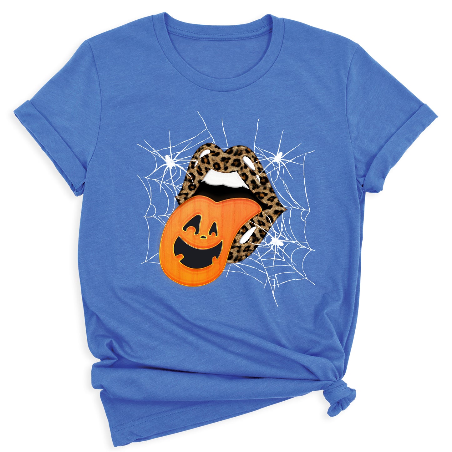 Leopard Lips & Pumpkin Tongue Halloween Graphic Tee β Witches & Halloweentown Shirt