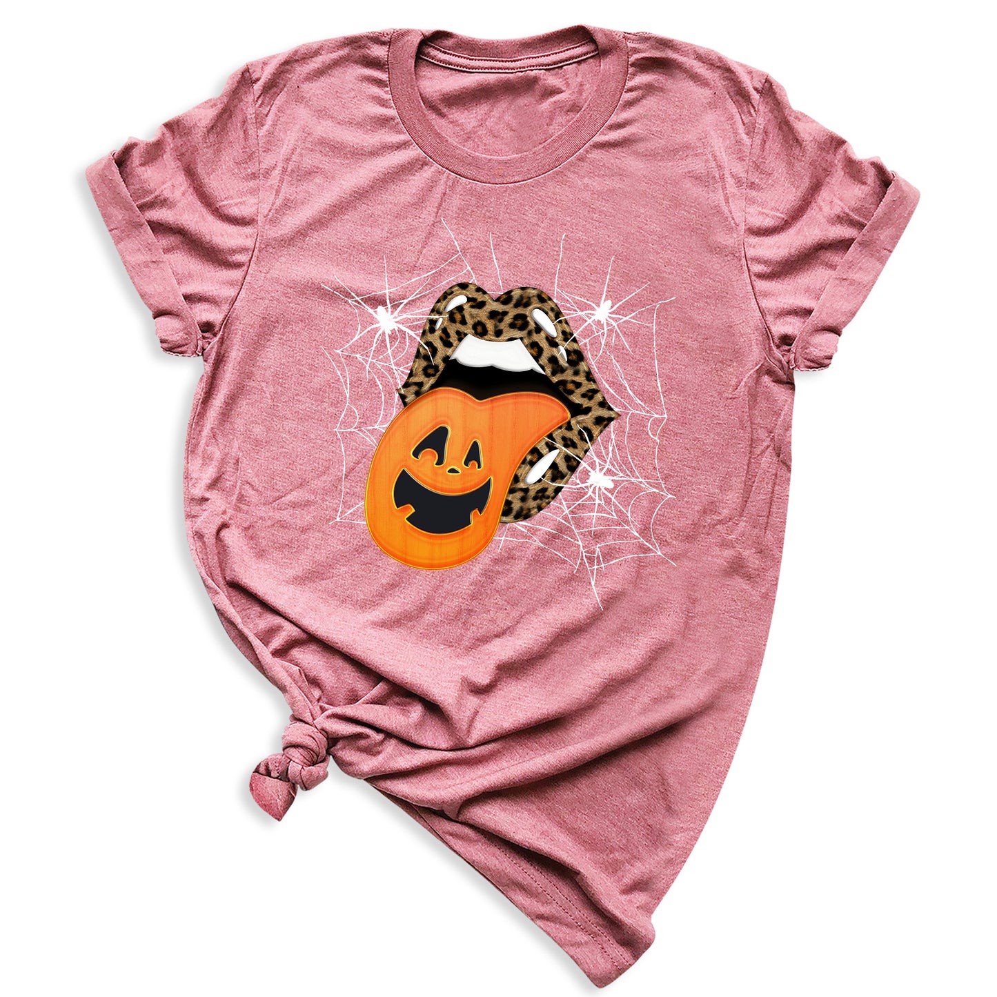 Leopard Lips & Pumpkin Tongue Halloween Graphic Tee β Witches & Halloweentown Shirt