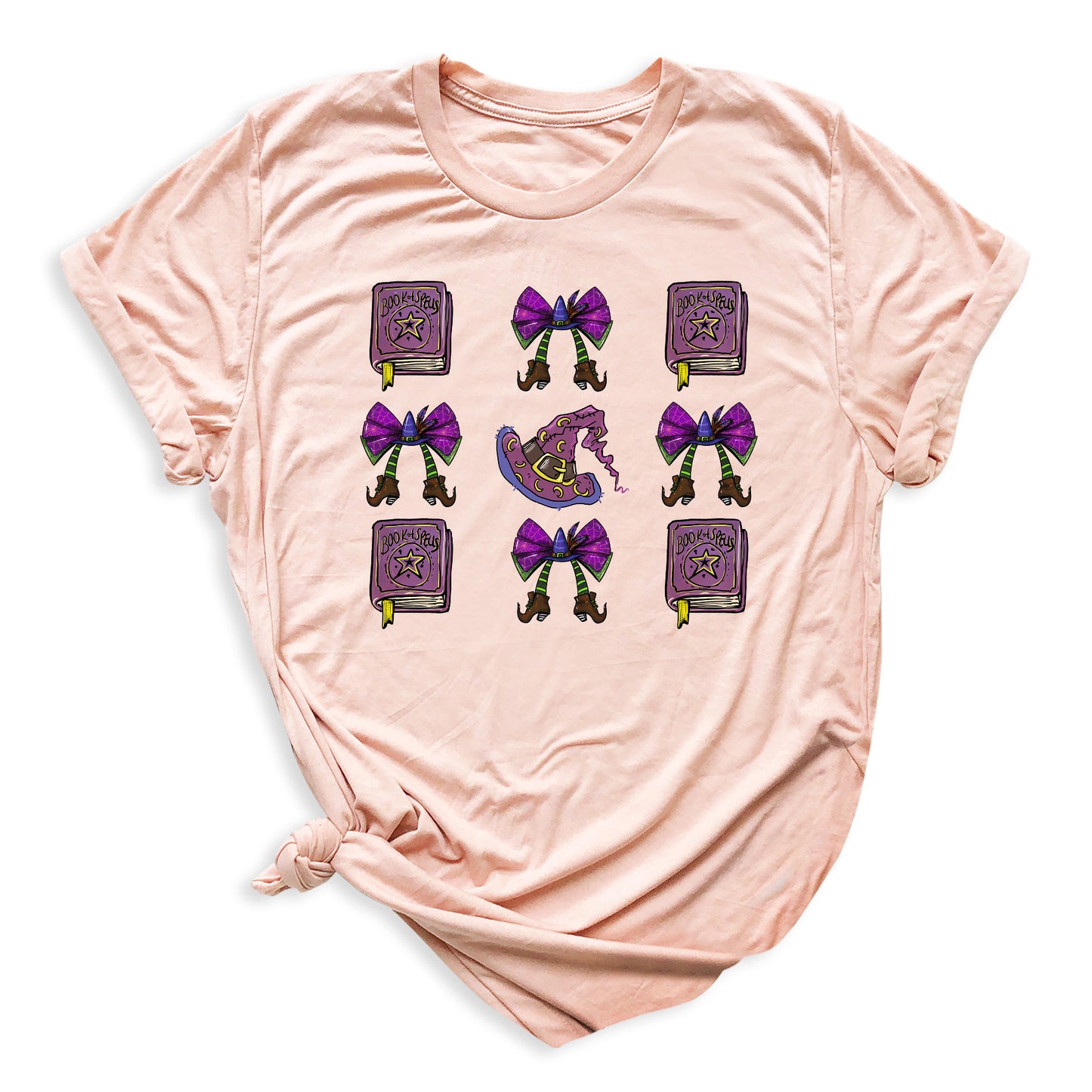 Halloween Witch Hat Shirt – Coquette Bow Tee, Spooky Season Outfit for Women