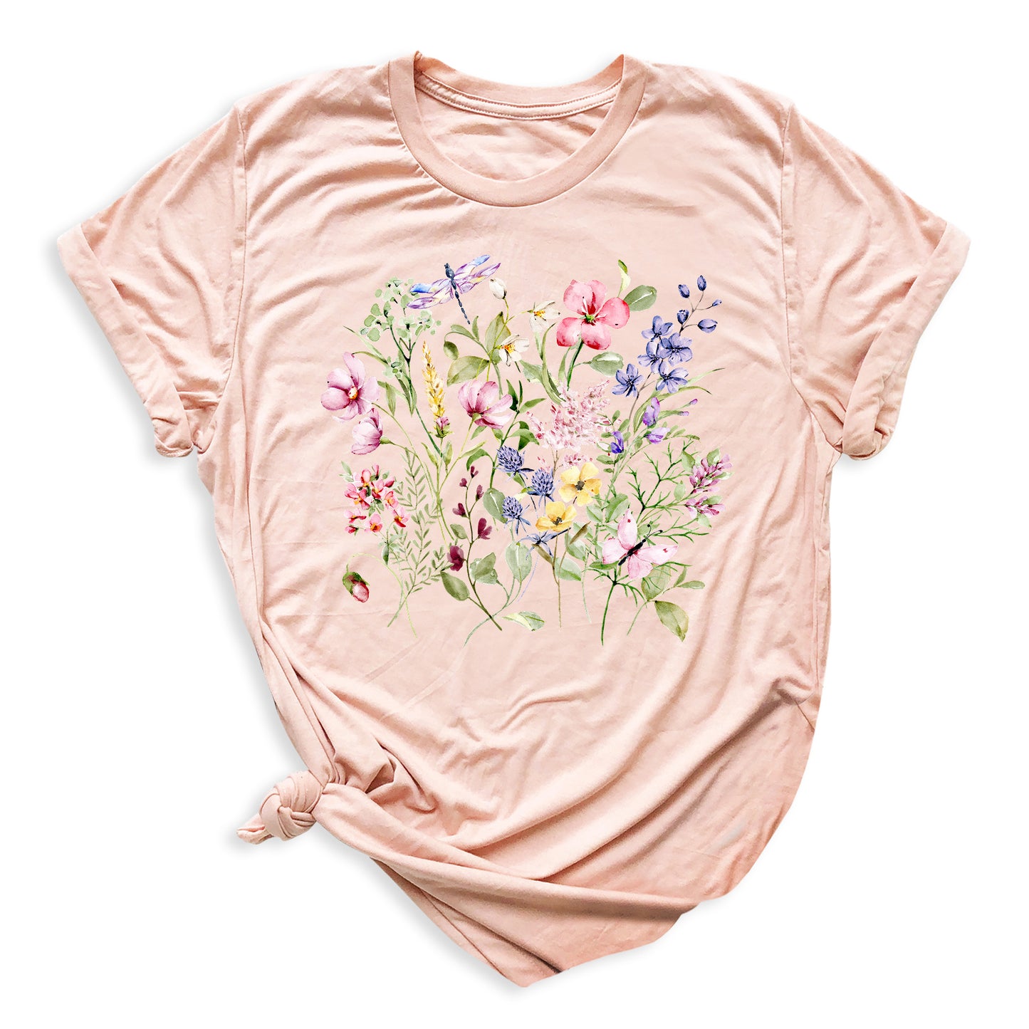 Wildflower Shirt โ Vintage Floral Boho Tee for Women