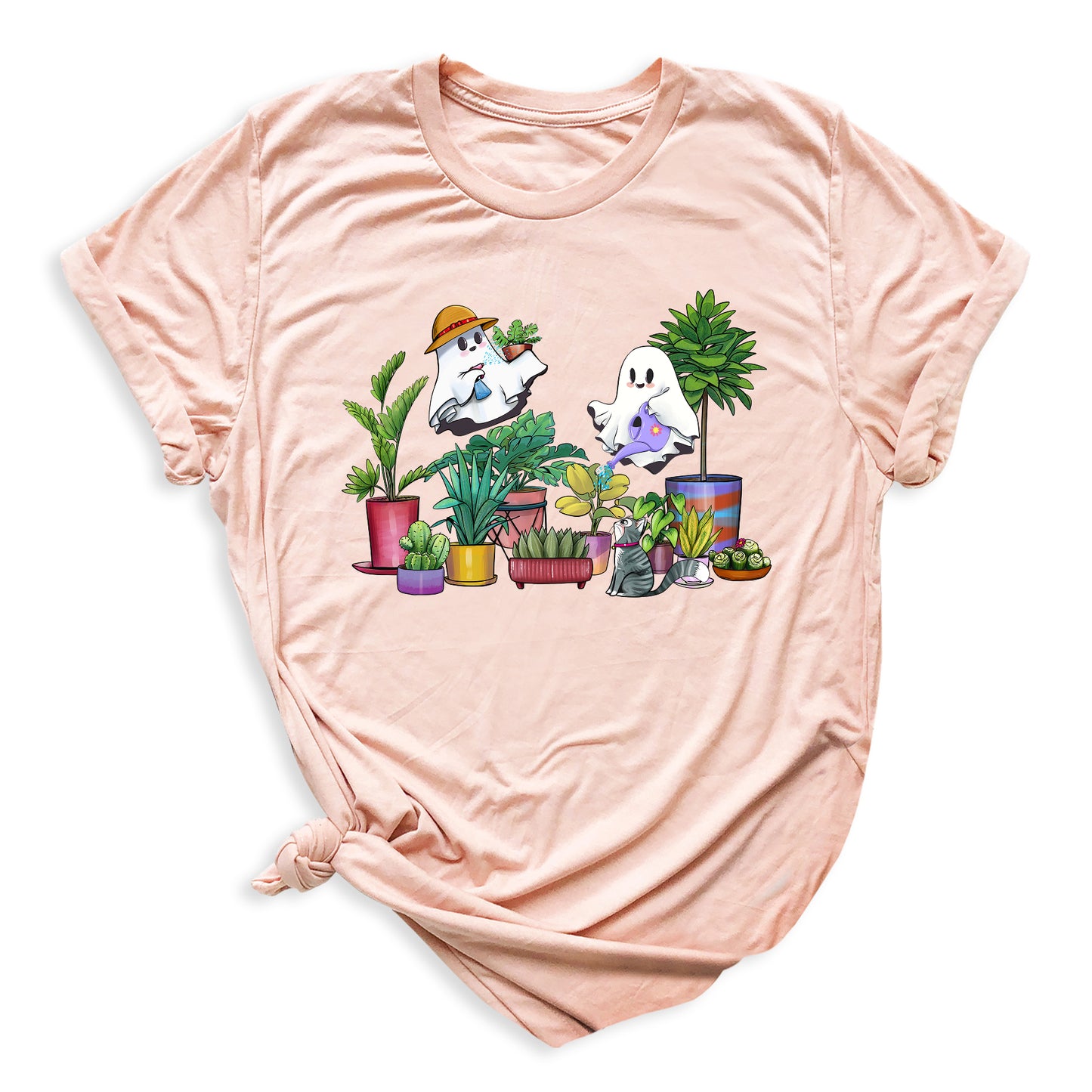 Halloween Ghost Plant Shirt – Garden Lover Tee | Cactus & Succulent Botanical Shirt
