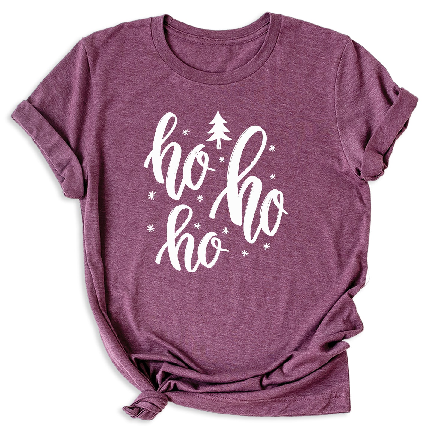 Cute Ho Ho Ho Christmas T-Shirt โ Santa Holiday Shirt for Women & Men