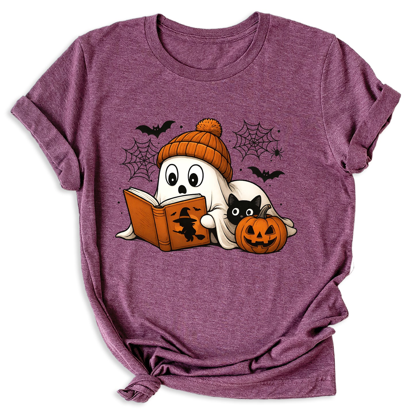 Reading Ghost Halloween Shirt – Book Lover Spooky Season Tee