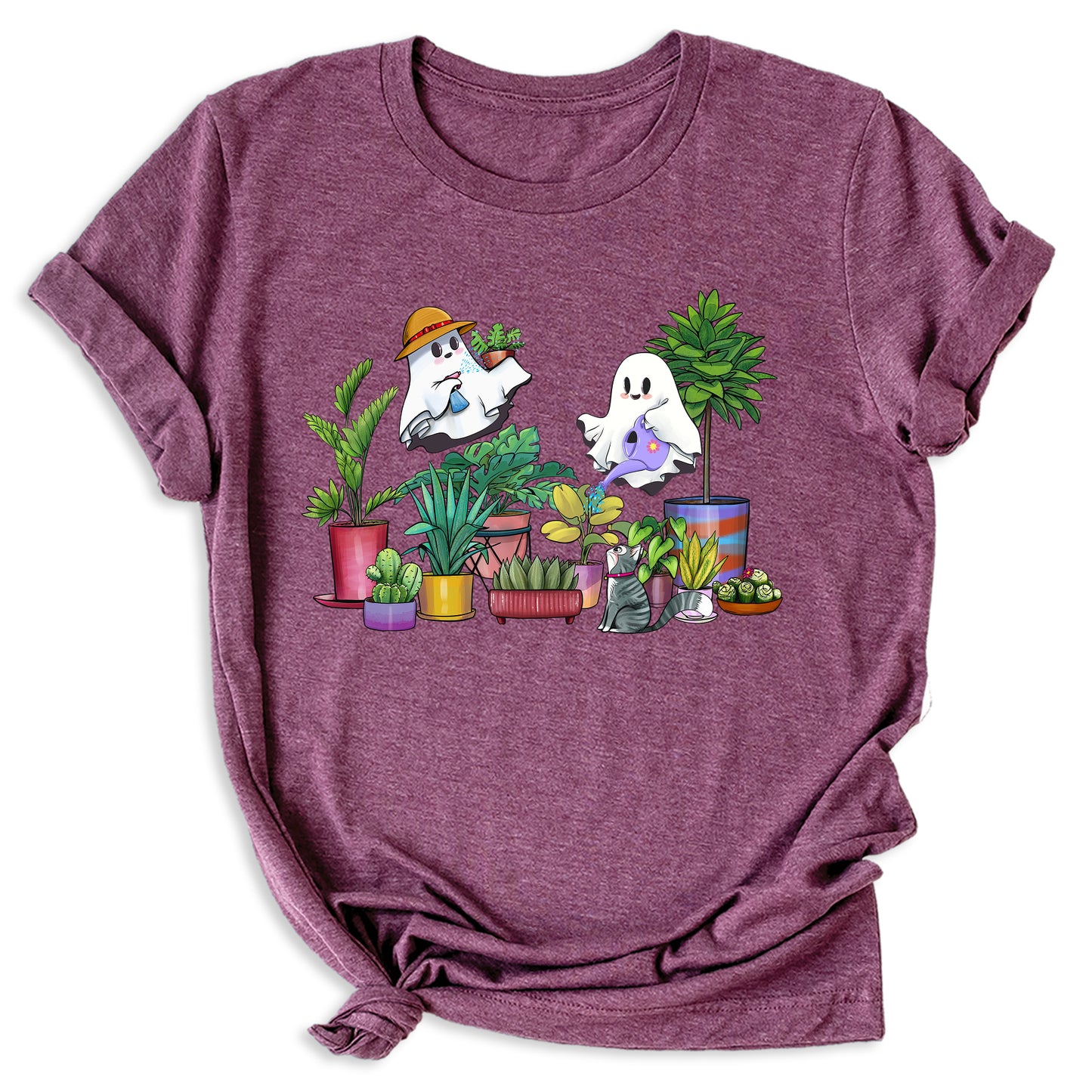 Halloween Ghost Plant Shirt – Garden Lover Tee | Cactus & Succulent Botanical Shirt