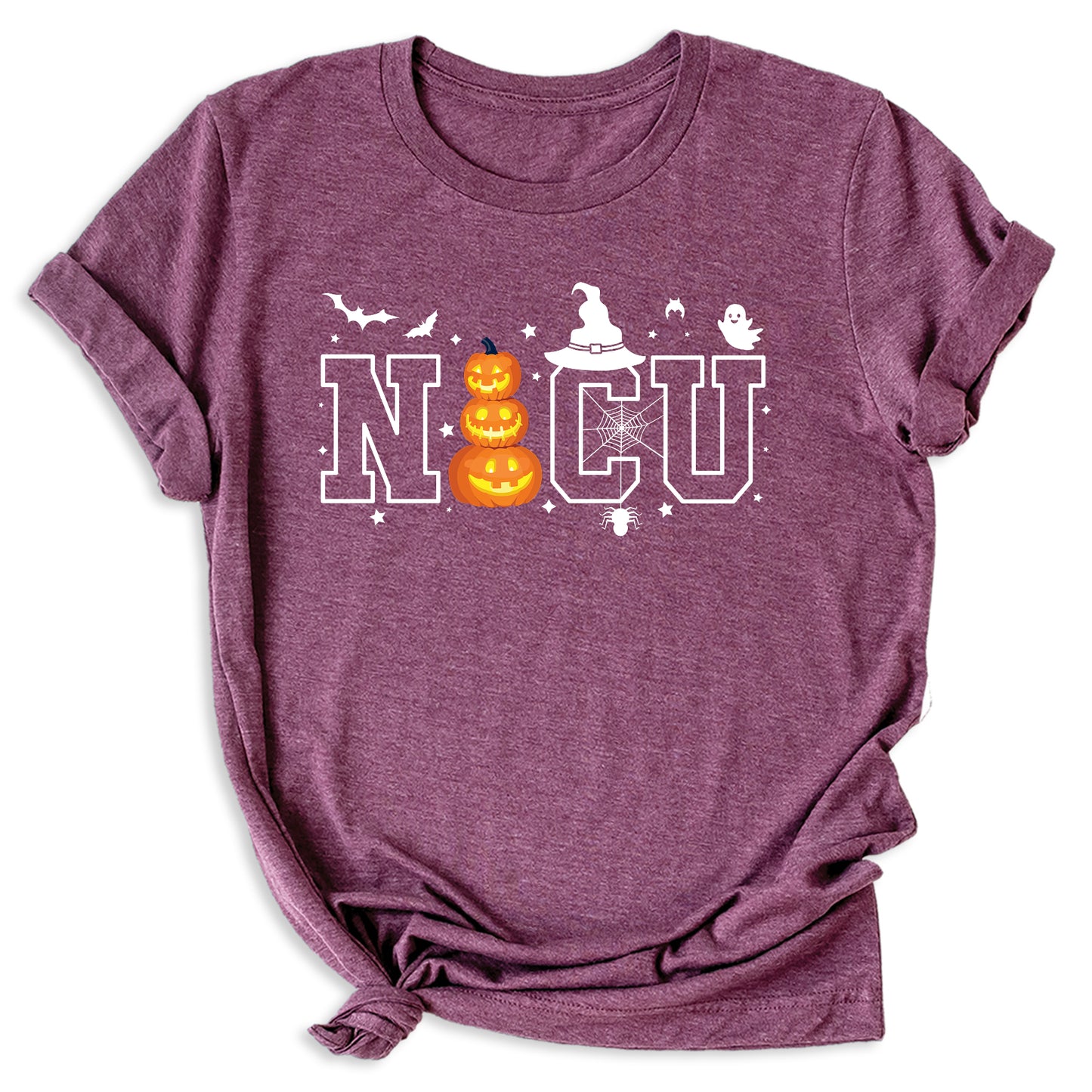 Halloween NICU Nurse T-Shirt – Pumpkin Face Spooky Season Tee, Funny Halloween Shirt for Nurses