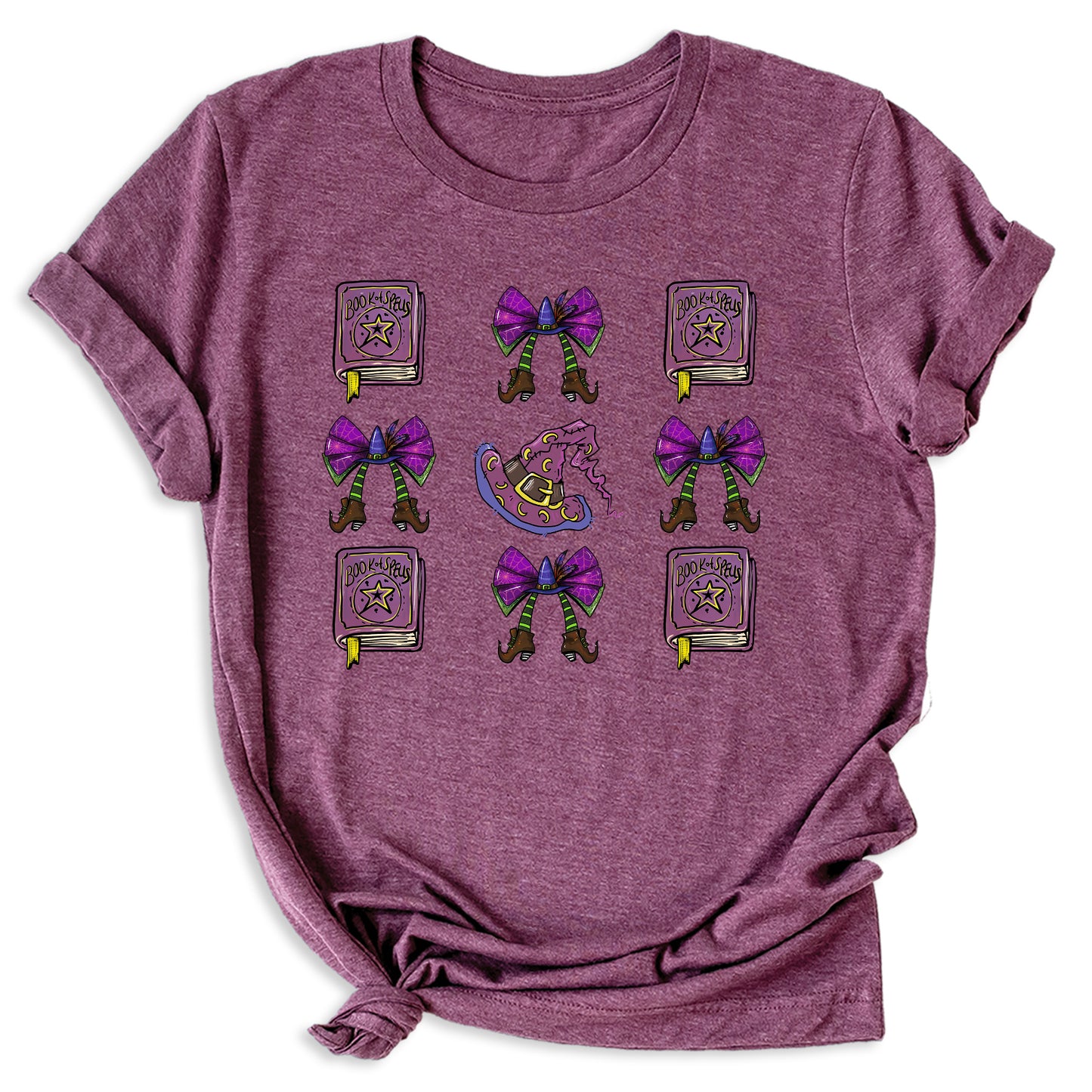 Halloween Witch Hat Shirt – Coquette Bow Tee, Spooky Season Outfit for Women