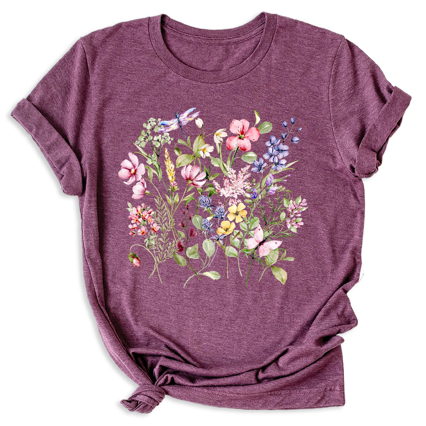 Wildflower Shirt โ Vintage Floral Boho Tee for Women