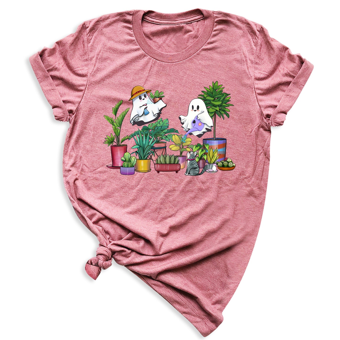 Halloween Ghost Plant Shirt – Garden Lover Tee | Cactus & Succulent Botanical Shirt