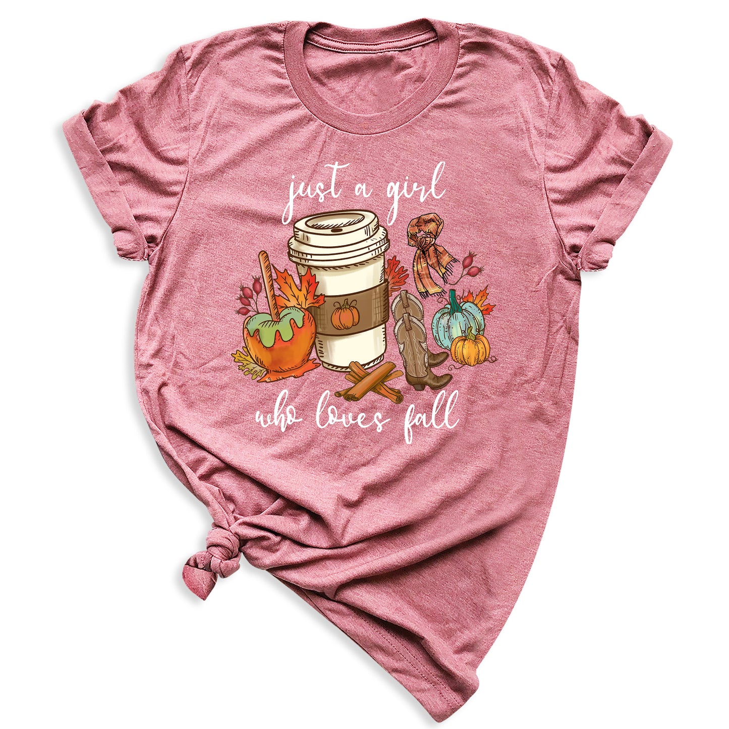 Just a Girl Who Loves Fall Shirt β Cute Pumpkin Autumn Vibes Tee
