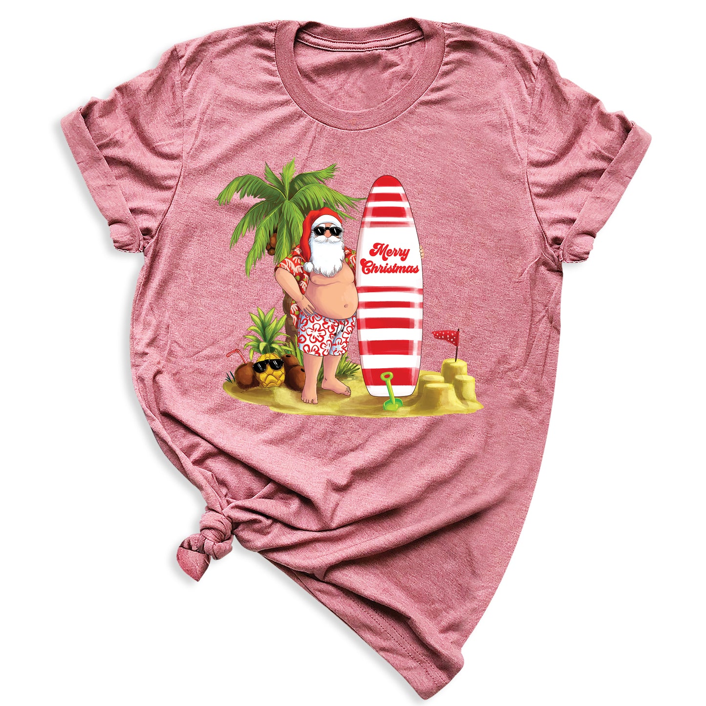 Beach Party Christmas Shirt β Santa Surfing Holiday Tee