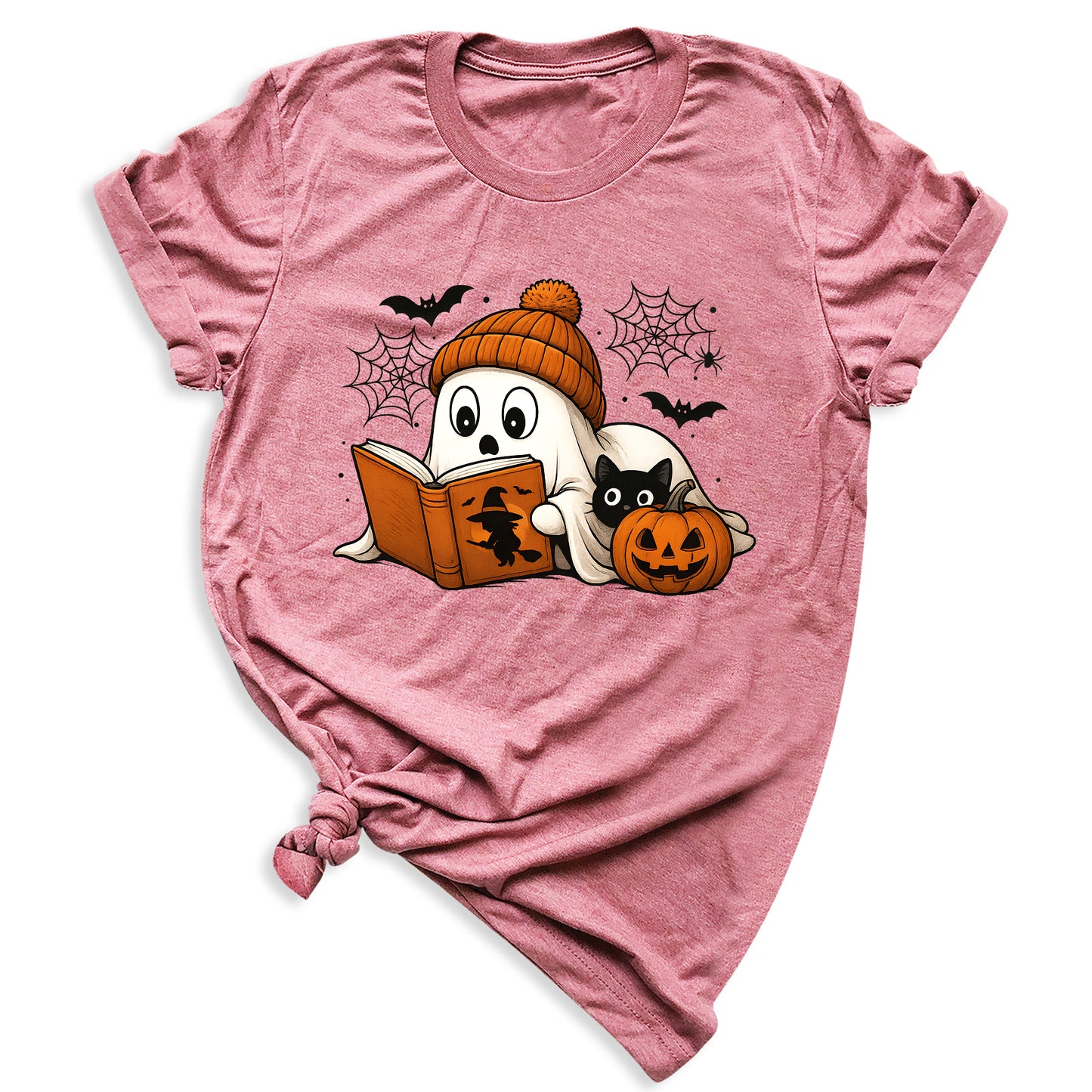 Reading Ghost Halloween Shirt – Book Lover Spooky Season Tee
