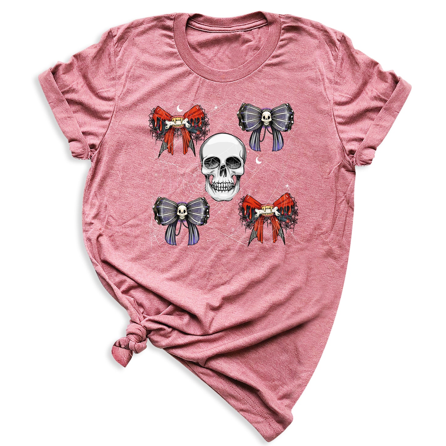 Halloween Skeleton Shirt with Bow – Halloween Party Tee for Girls