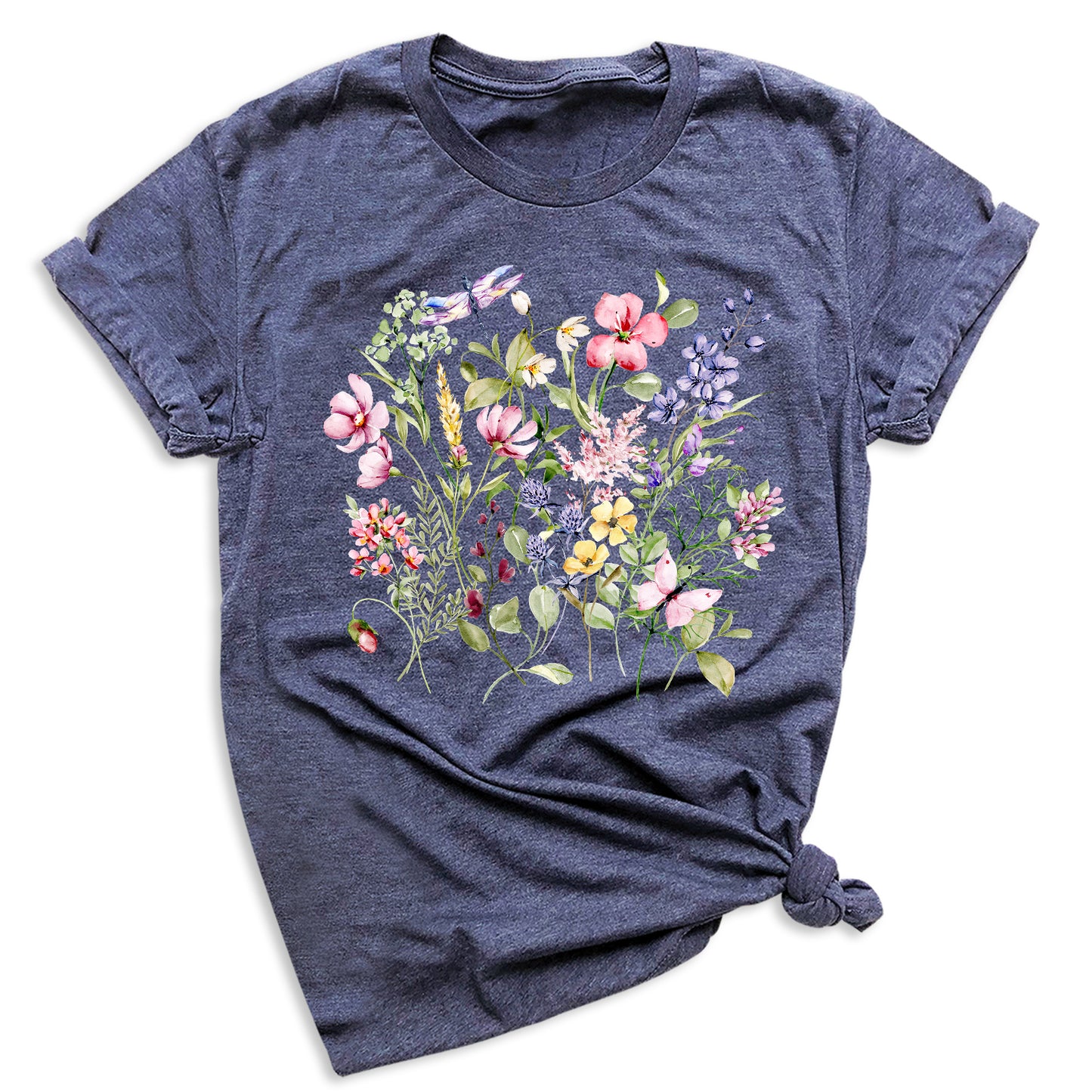 Wildflower Shirt โ Vintage Floral Boho Tee for Women