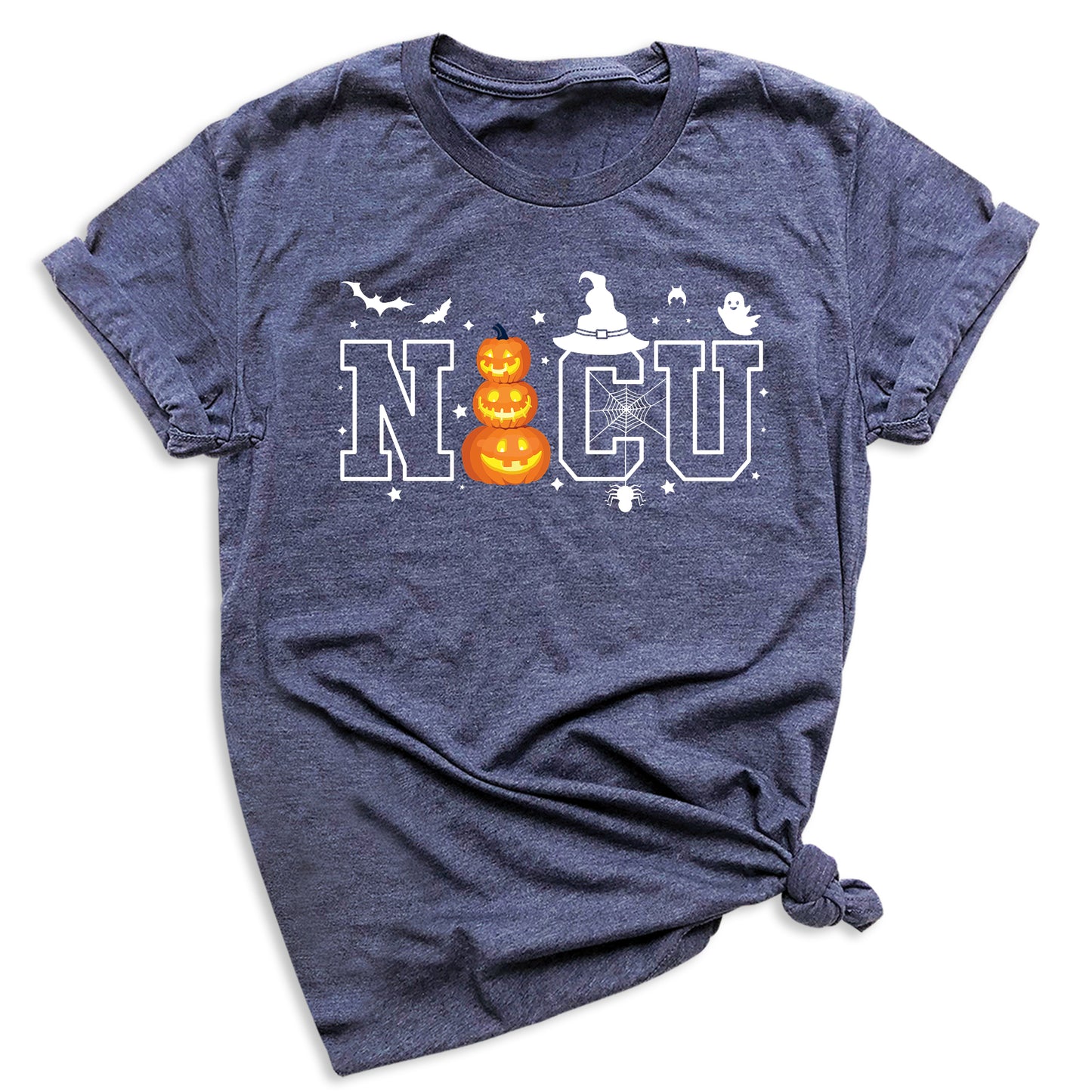 Halloween NICU Nurse T-Shirt – Pumpkin Face Spooky Season Tee, Funny Halloween Shirt for Nurses