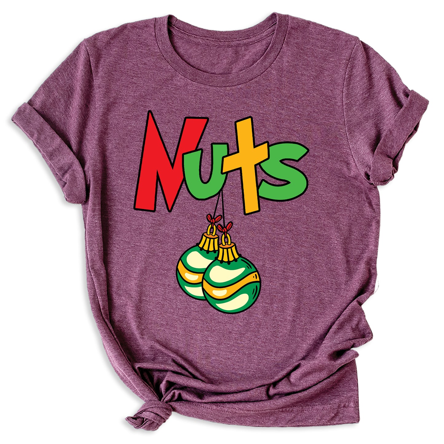 Christmas Chest Nuts Couple Shirts – Funny Matching Holiday Tees for Men & Women, Sarcastic Xmas Party Outfit, Boyfriend Girlfriend Gift