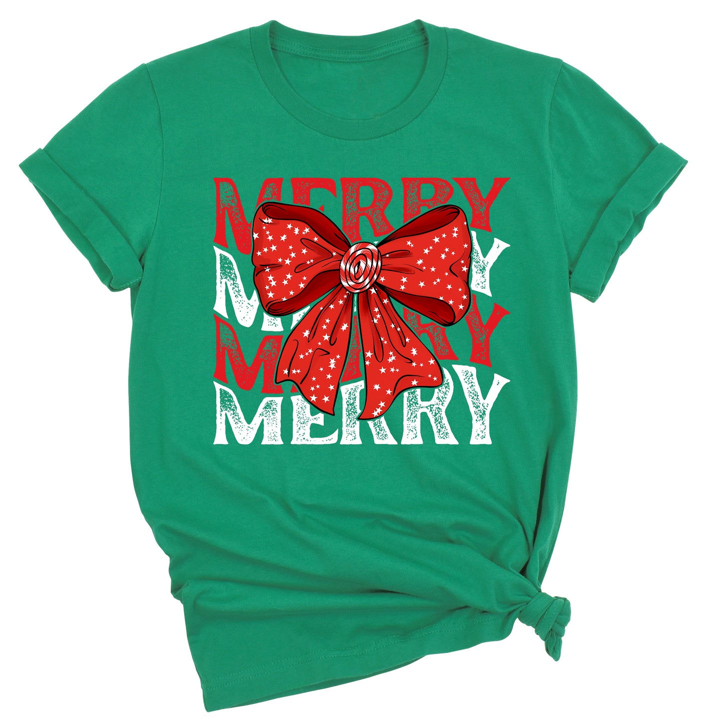 Merry Christmas Bow Shirt β Cute Coquette Holiday Tee for Women & Girls, Festive Family Xmas Top
