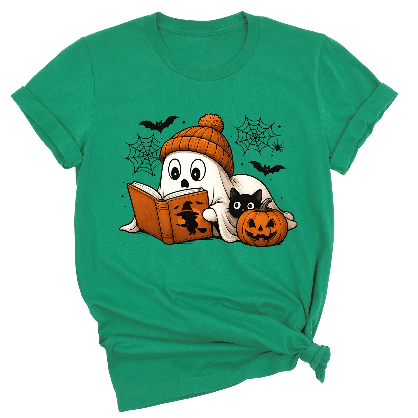 Reading Ghost Halloween Shirt – Book Lover Spooky Season Tee