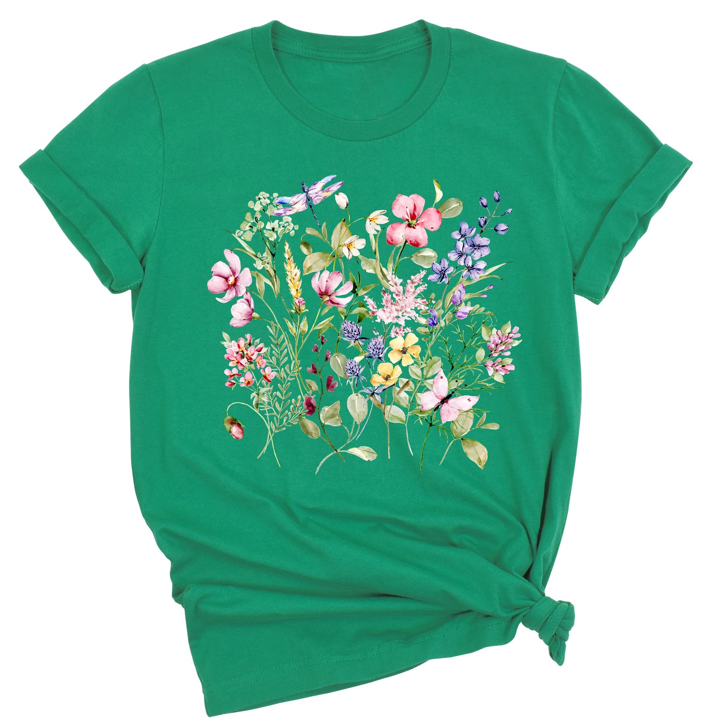 Wildflower Shirt โ Vintage Floral Boho Tee for Women