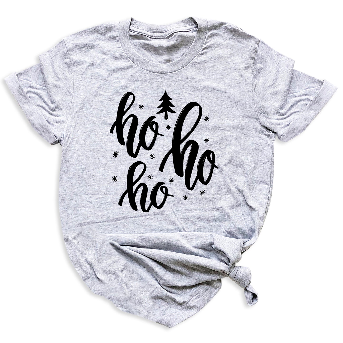 Cute Ho Ho Ho Christmas T-Shirt โ Santa Holiday Shirt for Women & Men