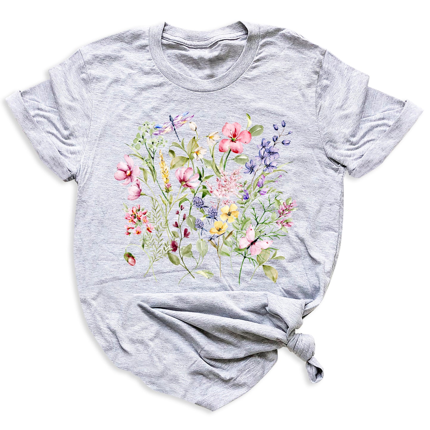 Wildflower Shirt โ Vintage Floral Boho Tee for Women
